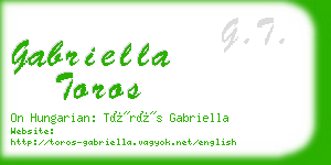 gabriella toros business card